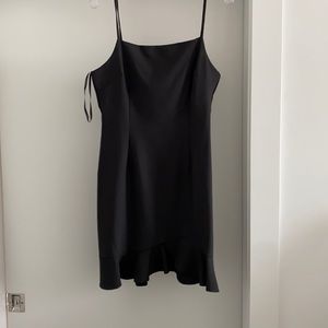 Black Dress with Ruffled Hem